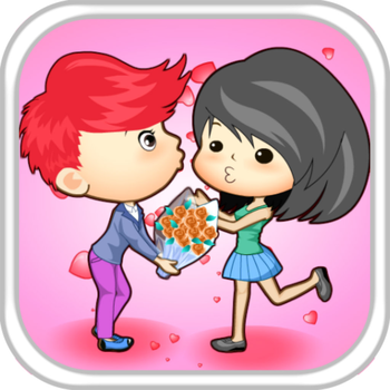 Valentine Sweethearts Kissing LOGO-APP點子