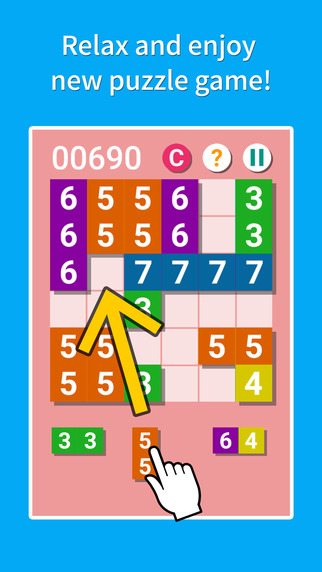 Put Number - Relaxing tile puzzle