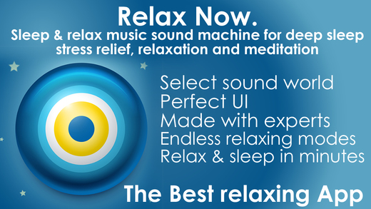 Relax Now. Sleep relax music sound machine for deep sleep stress relief relaxation and meditation