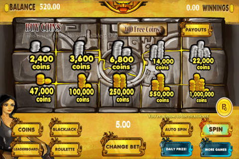 Slots of Aztec Riches (Pharaoh's Lucky Jackpot) - Fun Slot Machine Games Free screenshot 4