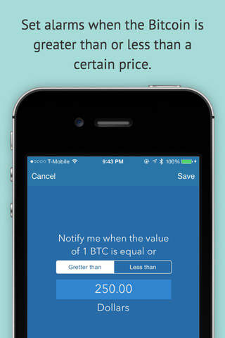 CoinPush BTC Price Alarm screenshot 2