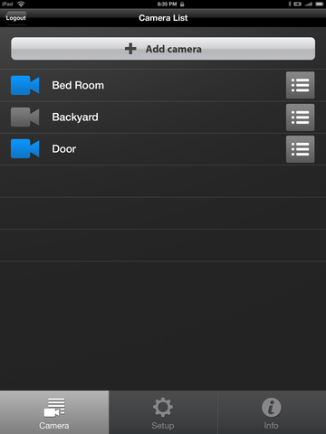 Samsung SmartCam for iPad screenshot 3