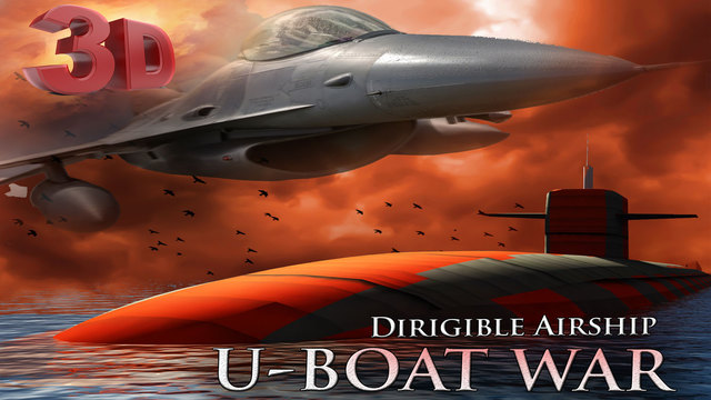 Uboat War Dirigible Airship 3D - Astounding Warplane vs submarines