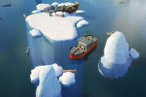 3D Icebreaker Parking PRO - Full Boat Driving Simulation Race Version screenshot 2