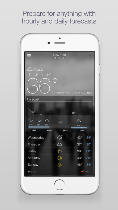 Screenshots of Yahoo Weather for iPhone