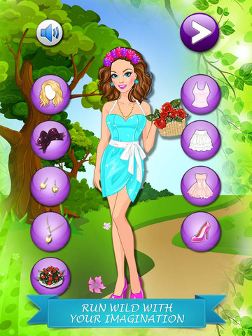 【免費遊戲App】Windy Day Flowers: Dress Up. Girls fashion line saga.-APP點子