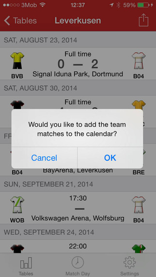 免費下載運動APP|Scheduler - Deutsche Fußball Bundesliga 2015-2016 app開箱文|APP開箱王