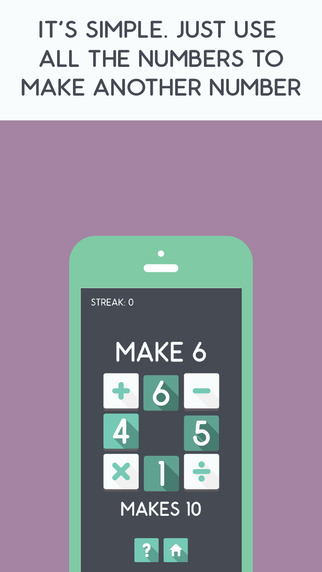 【免費教育App】Make The Number - A Fast Paced Math Puzzle Game Like 24 For All Ages From Child To Adult That Is Better Than Flash Cards-APP點子