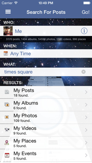 Search For Posts - Find your Facebook content quickly and easily.