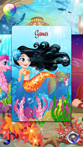 【免費遊戲App】Mermaid Princess Coloring Pages for Girls and Games for Ltttle Kids-APP點子