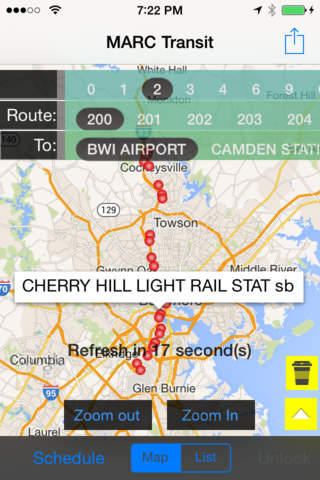 Maryland MTA/MARC Instant Route/Stops/Schedule Finder + Trip Planner & Directions + Street View + Nearest Coffee Shop Pro screenshot 4