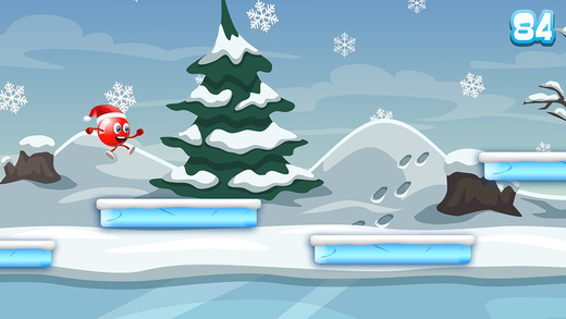Flick Red Ball Bloons - Kick the Icy Snowflake Bubble PRO