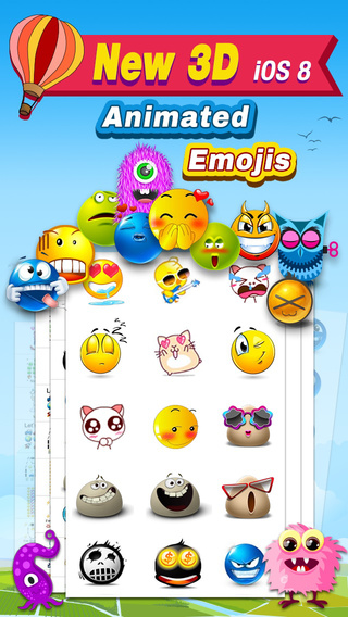 Animated 3D Emoji Free - New Animated Emojis Emoticons Art Keyboard