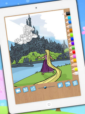 免費下載教育APP|Paint and color Rapunzel- Educational game for girls princesses fingerprinting app開箱文|APP開箱王