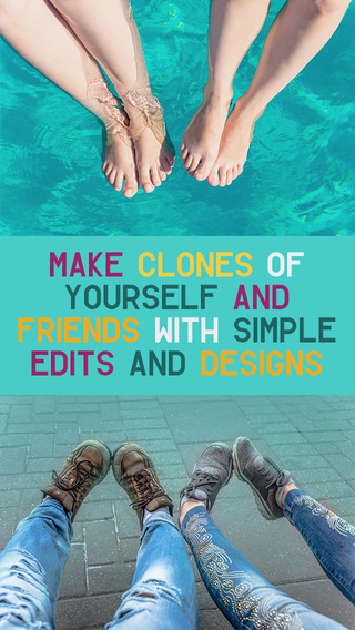 【免費攝影App】Clone Camera - Best picture editor and blender. Awesome twin selfie mirror app.-APP點子