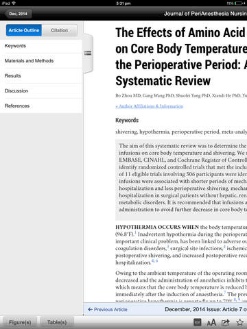 【免費醫療App】Journal of PeriAnesthesia Nursing-APP點子