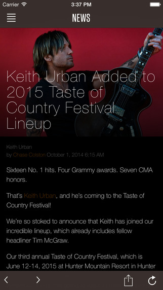 【免費音樂App】Taste of Country Festival-APP點子