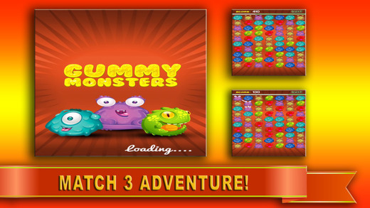 Aaaaah Gummy Monsters Match Jelly Drop 3