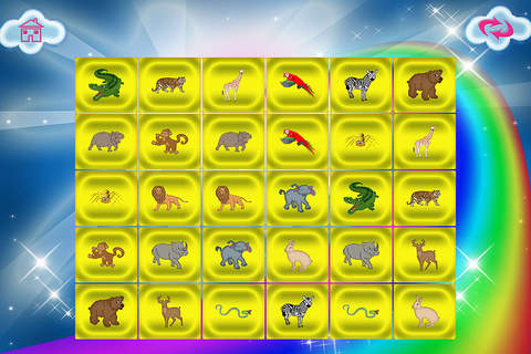 Animals Wild Match Magical Memory Flash Cards Game screenshot 3