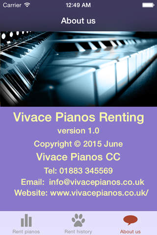 Vivace Pianos Renting screenshot 3