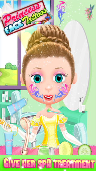 【免費遊戲App】Princess Face Paint and Tattoos-APP點子