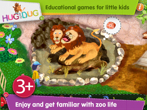 Zoo Explorer - HugDug animals activity game for little kids.