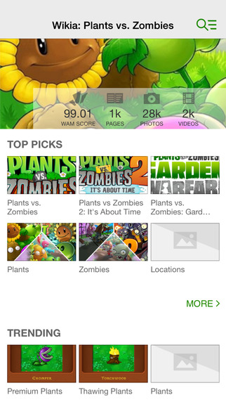 【免費書籍App】Wikia: Plants vs. Zombies Fan App-APP點子