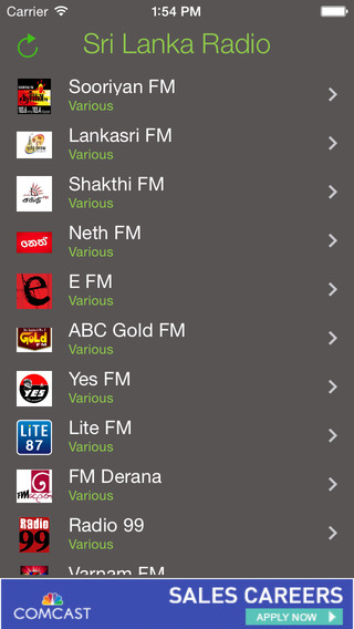 Sri Lanka Radio - Sinhala Tamil FM stations