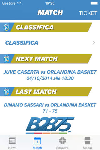 Orlandina Basket App screenshot 3
