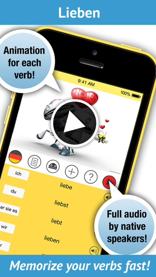Learn German Verbs Pro - Pronunciation by a native speaker