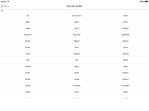 【免費教育App】Irregular Verbs Trainer (Free)-APP點子