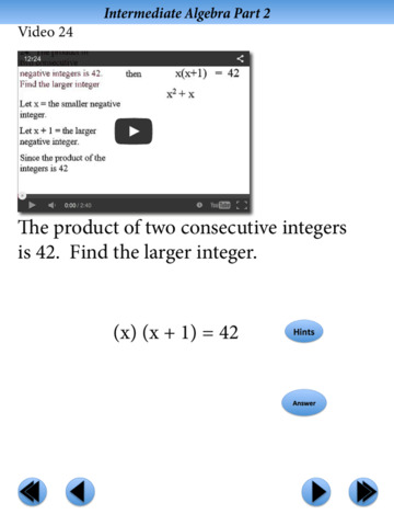 Intermediate Algebra Final Exam Review Part 2 screenshot 4