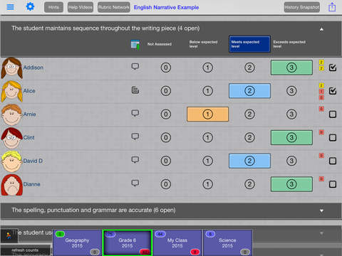 Rubrics Evaluation - Grading App for Teachers screenshot 2