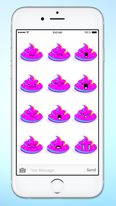 Unicorn Poop Emojis Sticker Pack screenshot 4