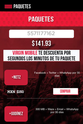 Virgin Mobile Mexico screenshot 3