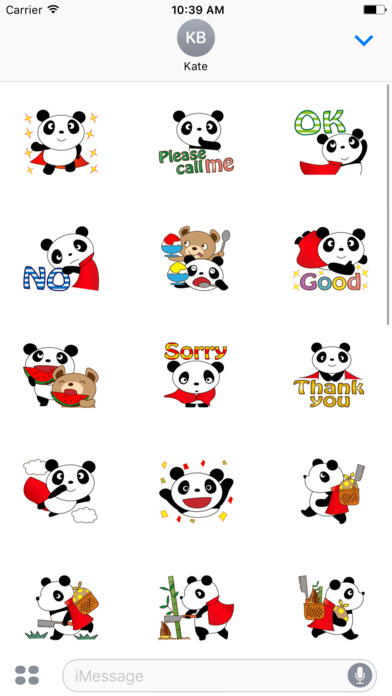 Pandaman Flying Animated Sticker screenshot 2