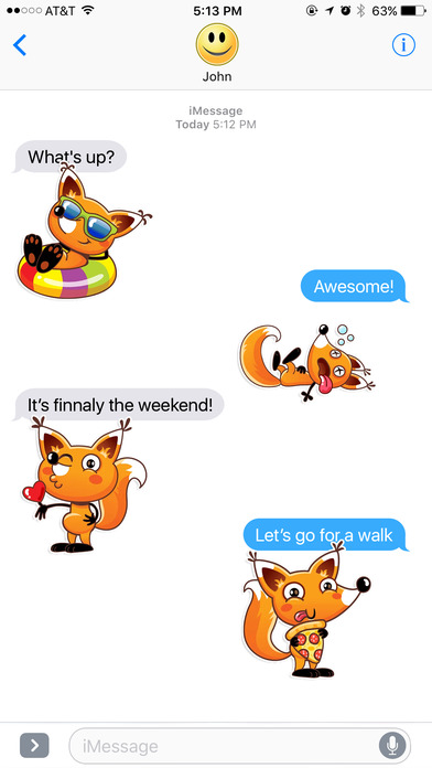 Funny Fox Life Stickers screenshot 3