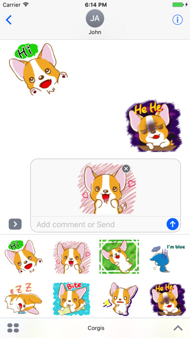 Baby Corgis Dog Stickers screenshot 2