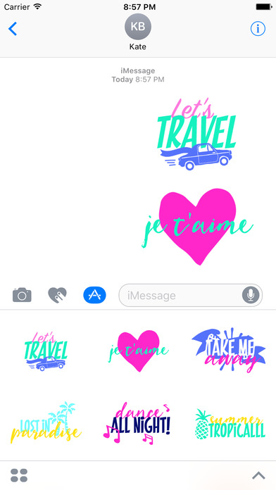 Summer sticker - travel stickers for iMessage screenshot 2