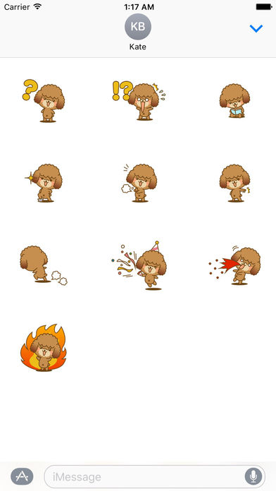 Lovely Toy Poodle Dog Stickers Pack screenshot 3