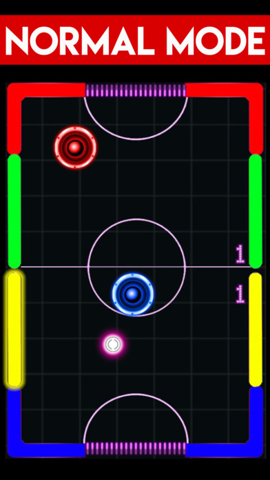 Glow Air Hockey : Fire Wheels Theme screenshot 3