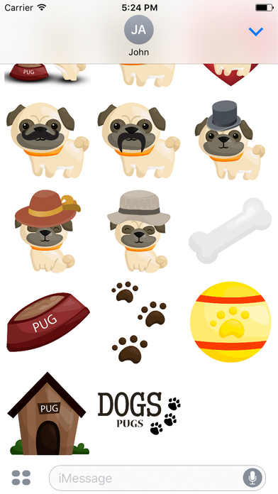 Pug Emoji & Stickers screenshot 3