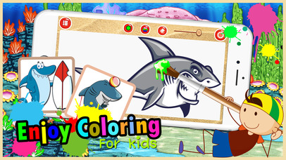 Adventure Shark Coloring book for Little Kids screenshot 2