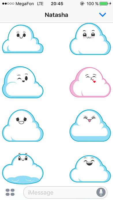 Droll Clouds - Set of beautiful stickers screenshot 3