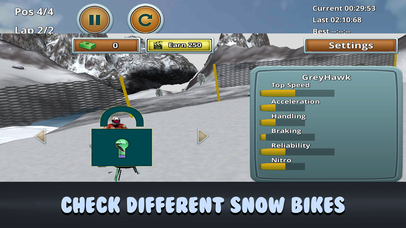 Snow Racing Fever: Speed Winter Bike Sim Full screenshot 3