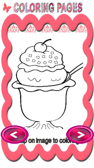 Cake And Ice Cream Game Coloring Book Version screenshot 2