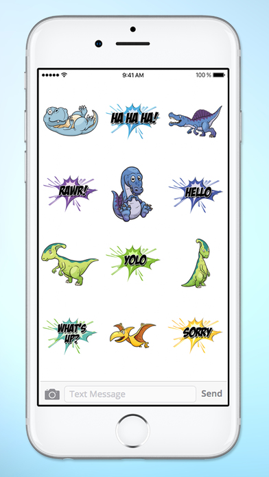 Dinosaur and Word Sticker Pack screenshot 3
