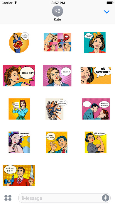 Women's Day - Text Message Stickers Pack screenshot 2