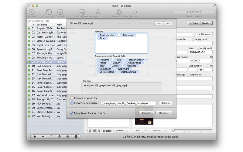 Music Tag Editor 5.10.4 Mac 破解版 - 音乐标签文件编辑器