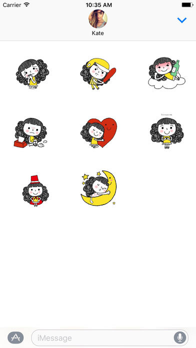Lula Little Girl Love Animated Sticker screenshot 2